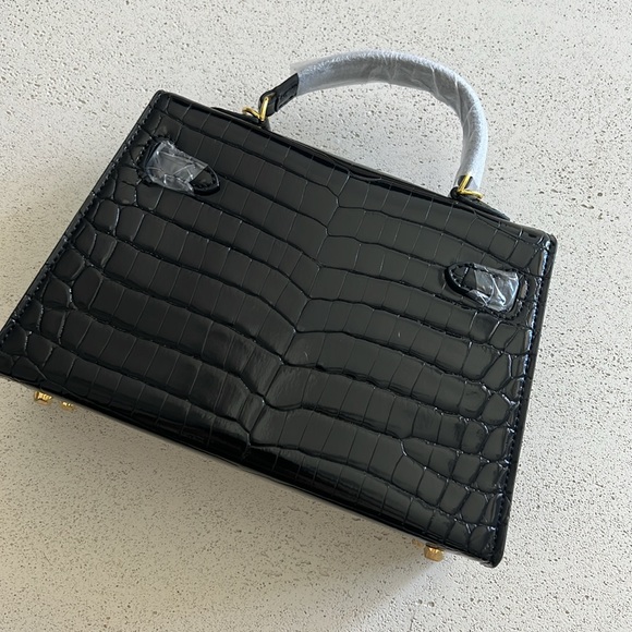 Black croc clutch - Picture 4 of 6